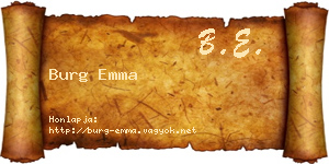 Burg Emma névjegykártya
