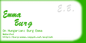 emma burg business card
